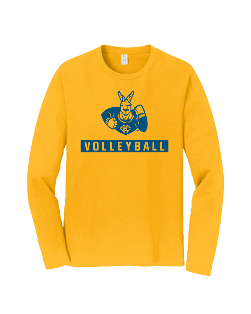 Volleyball Block Long Sleeve- Navy, Gold, Grey